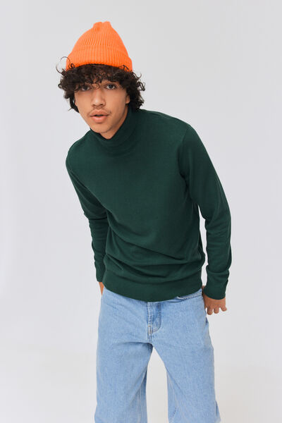 Pull col roulé