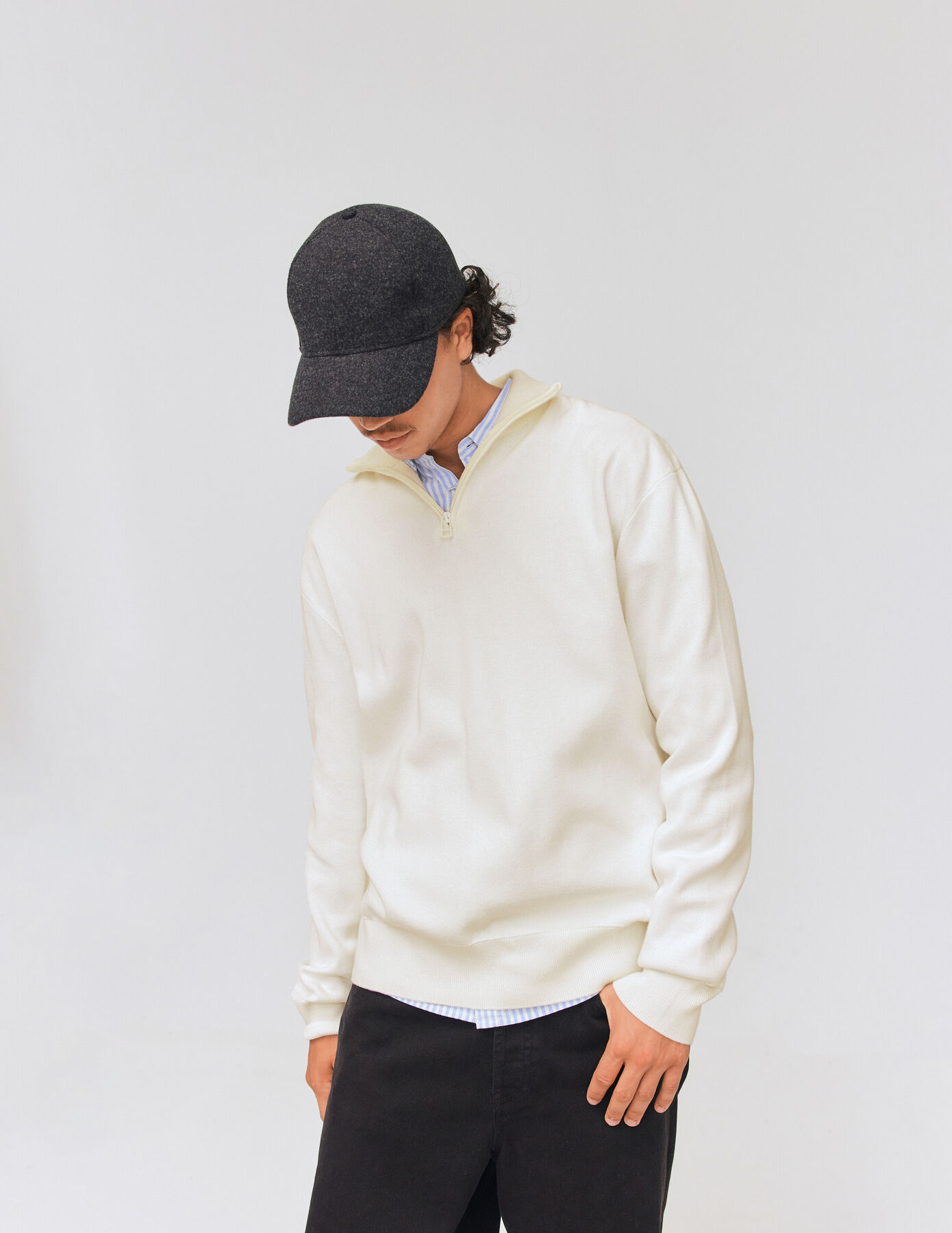 Pull col montant zippé