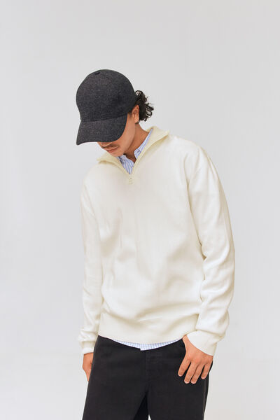Pull col montant zippé