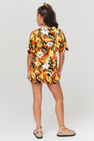 Short imprimé en satin