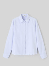 Chemise ray&eacute;e festonn&eacute;e