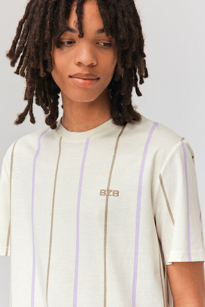 T-shirt rayures contrastées