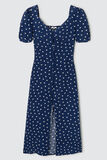Robe longue boutonnée imprimée