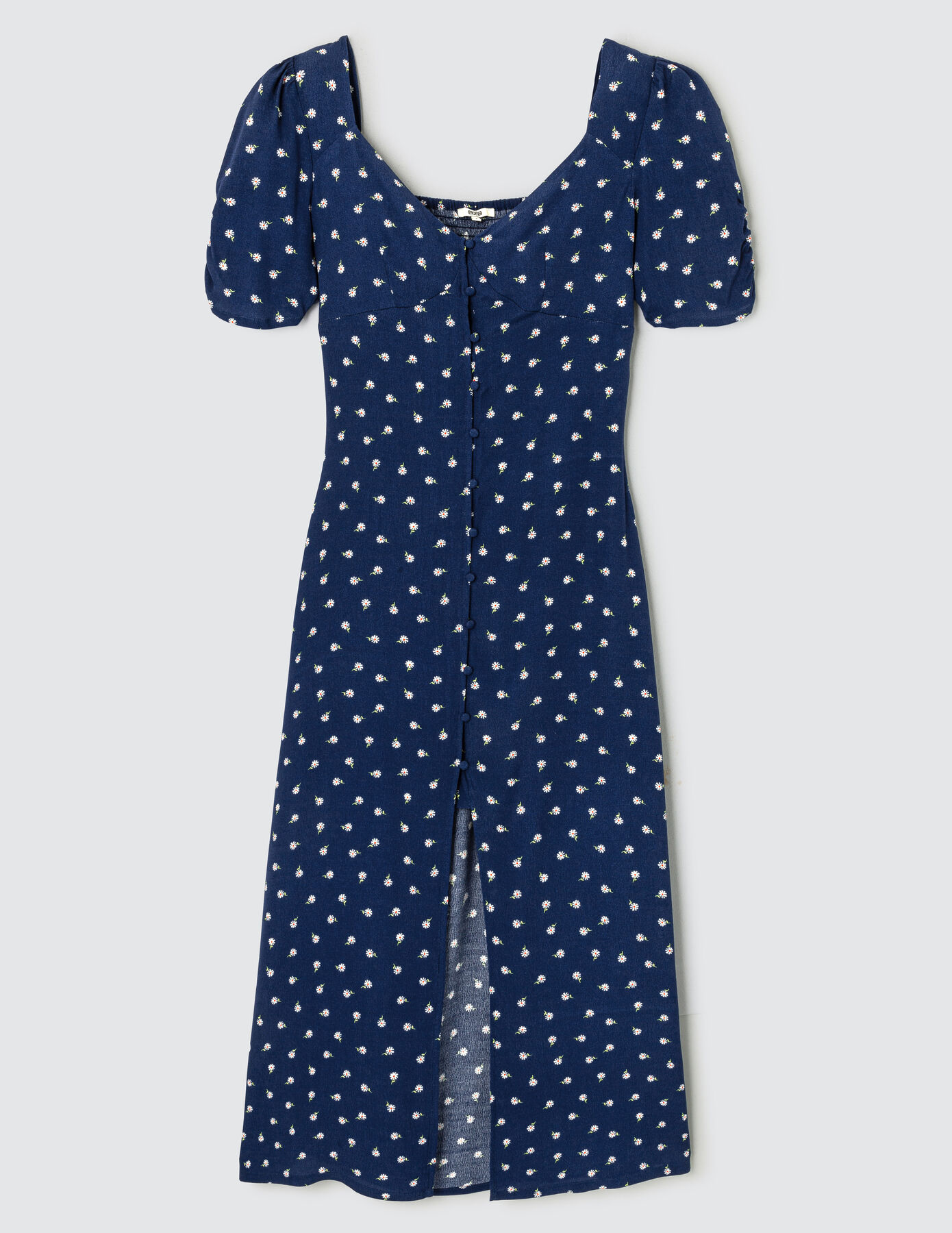 Robe longue boutonnée imprimée