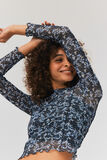 T-shirt résille imprimé