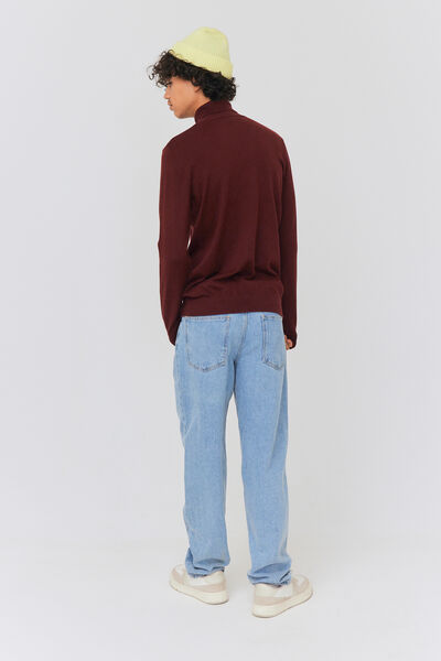 Pull col roulé