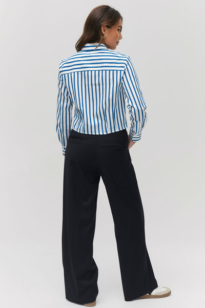 Chemise cropped rayée