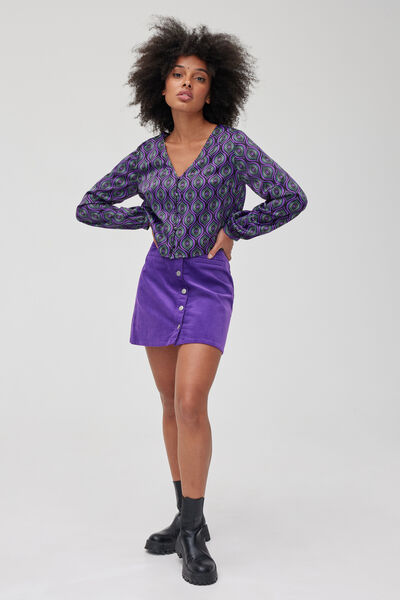 Blouse boutonnée imprimée