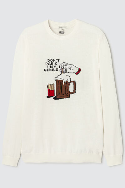 Pull jacquard placé