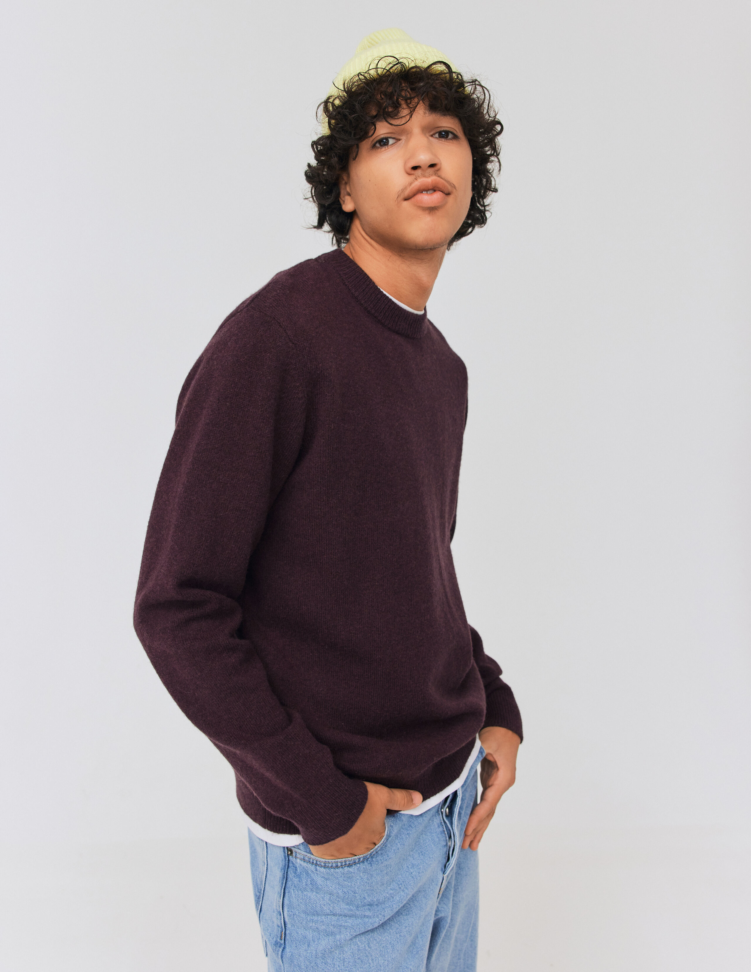 Pull clearance violet homme