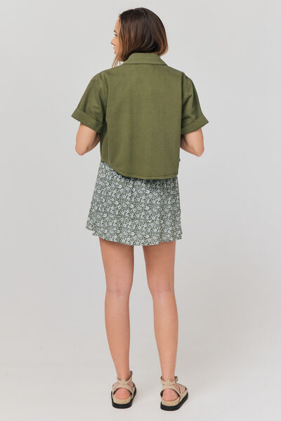 Veste coton manches courtes