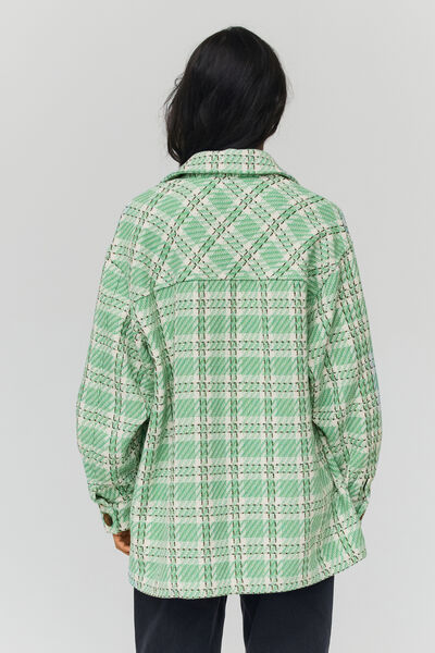 Surchemise tweed à carreaux