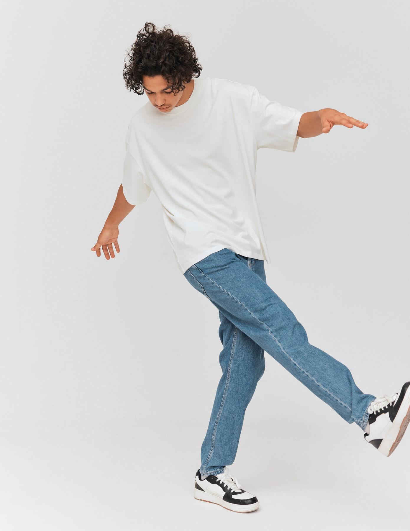 Jean relaxed stone used Bleu moyen | BZB