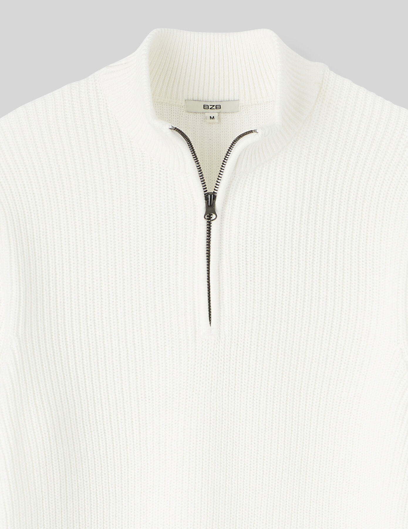 Pull avec col montant zippé