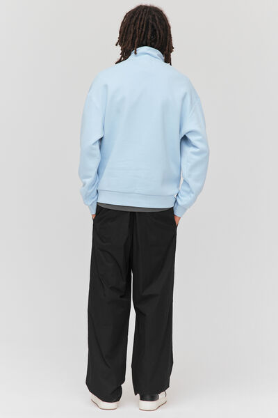 Sweatshirt avec col montant zippé