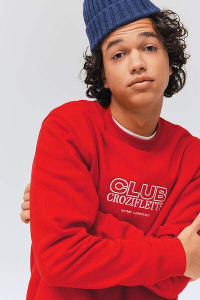 Sweat brodé à message