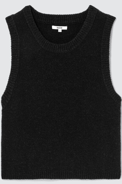 Pull sans manche uni