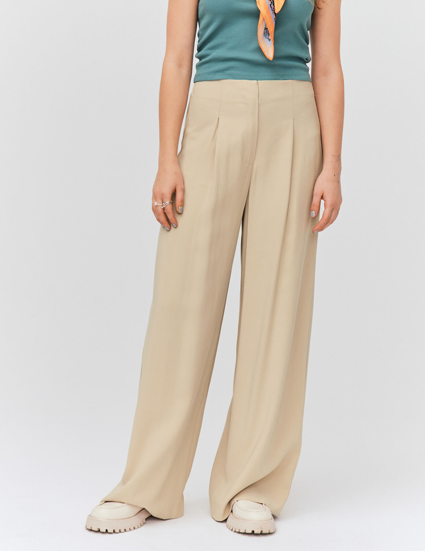 Pantalon large à pinces