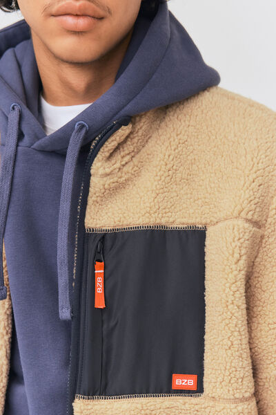 Blouson zippé sherpa