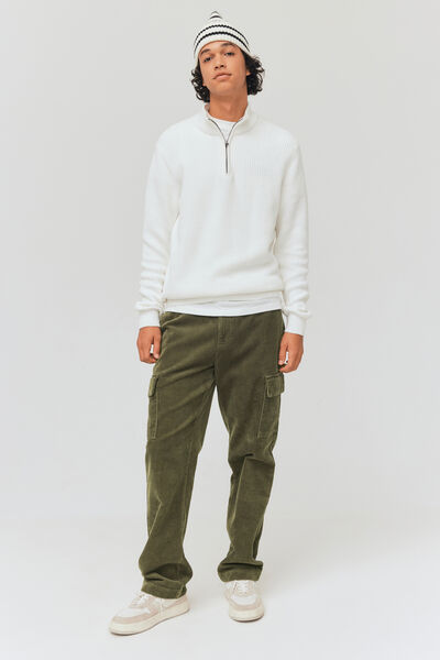 Pantalon cargo velours