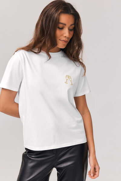 T-shirt brodé coupette
