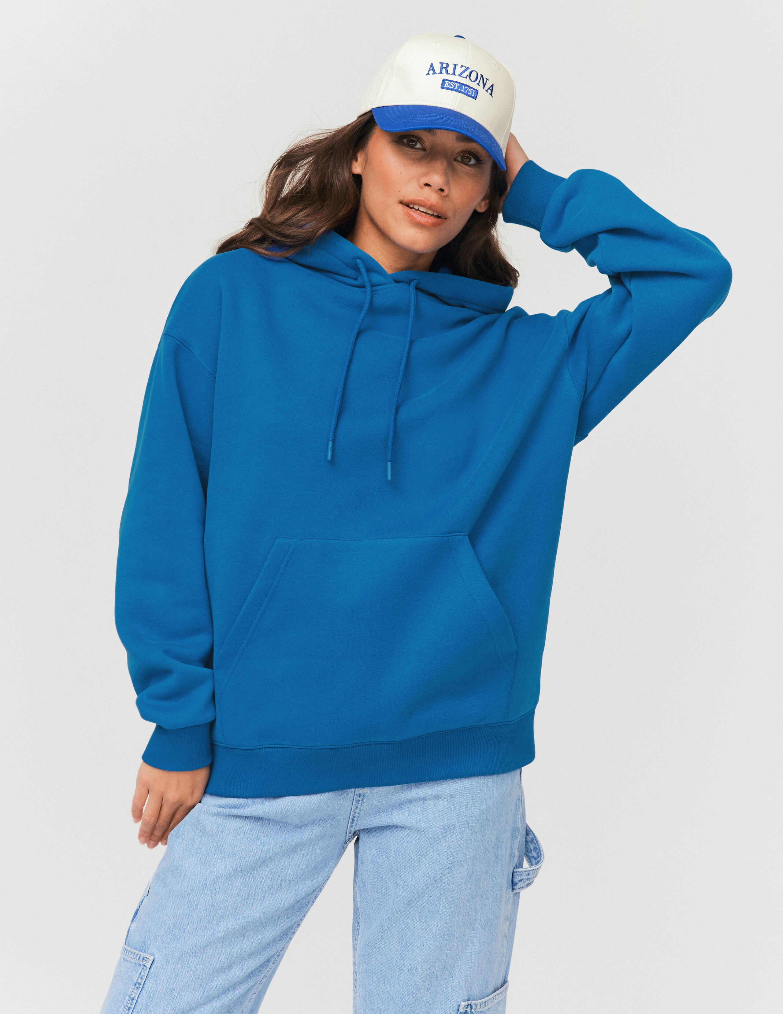 Sweat capuche Bleu femme BZB
