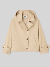 Trench court &agrave; capuche