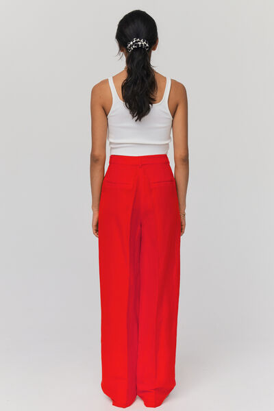 Pantalon straight en lin