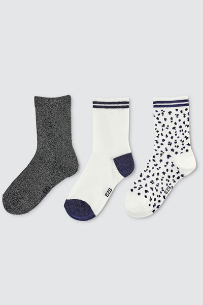 Lot de 3 paires de chaussettes fantaisie