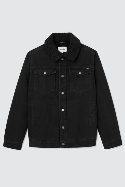 Veste Trucker denim sherpa