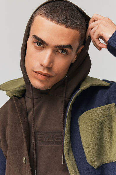 Surchemise polaire colorblock