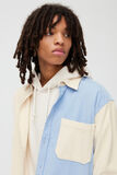 Surchemise en velours  colorblock