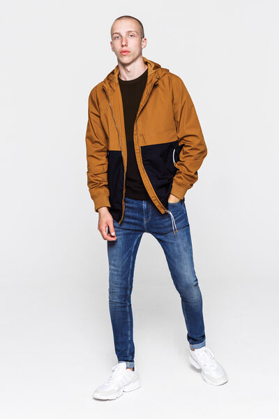 Blouson capuche colorblock