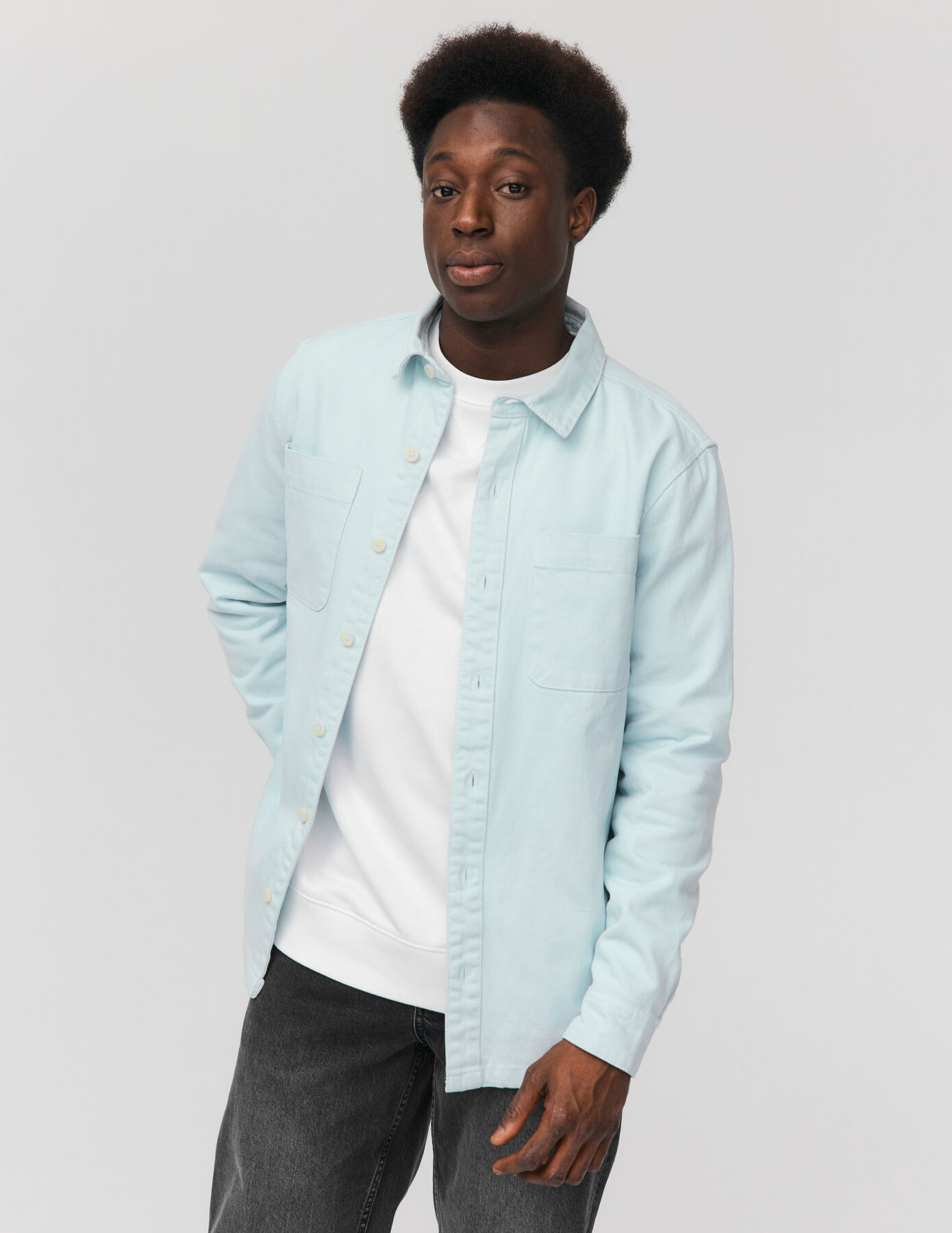 Surchemise twill de couleur