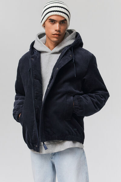 Blouson à capuche en velours