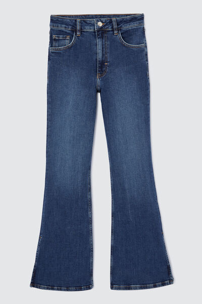 Jean flare à fentes