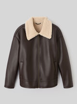 Blouson zippé col sherpa