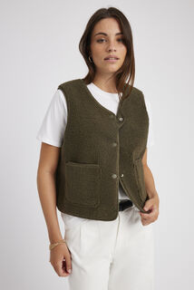 Gilet sans manches en sherpa