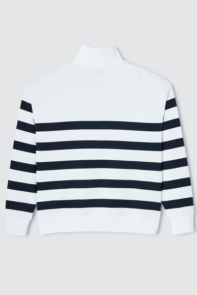 Sweat col camionneur ray&eacute;