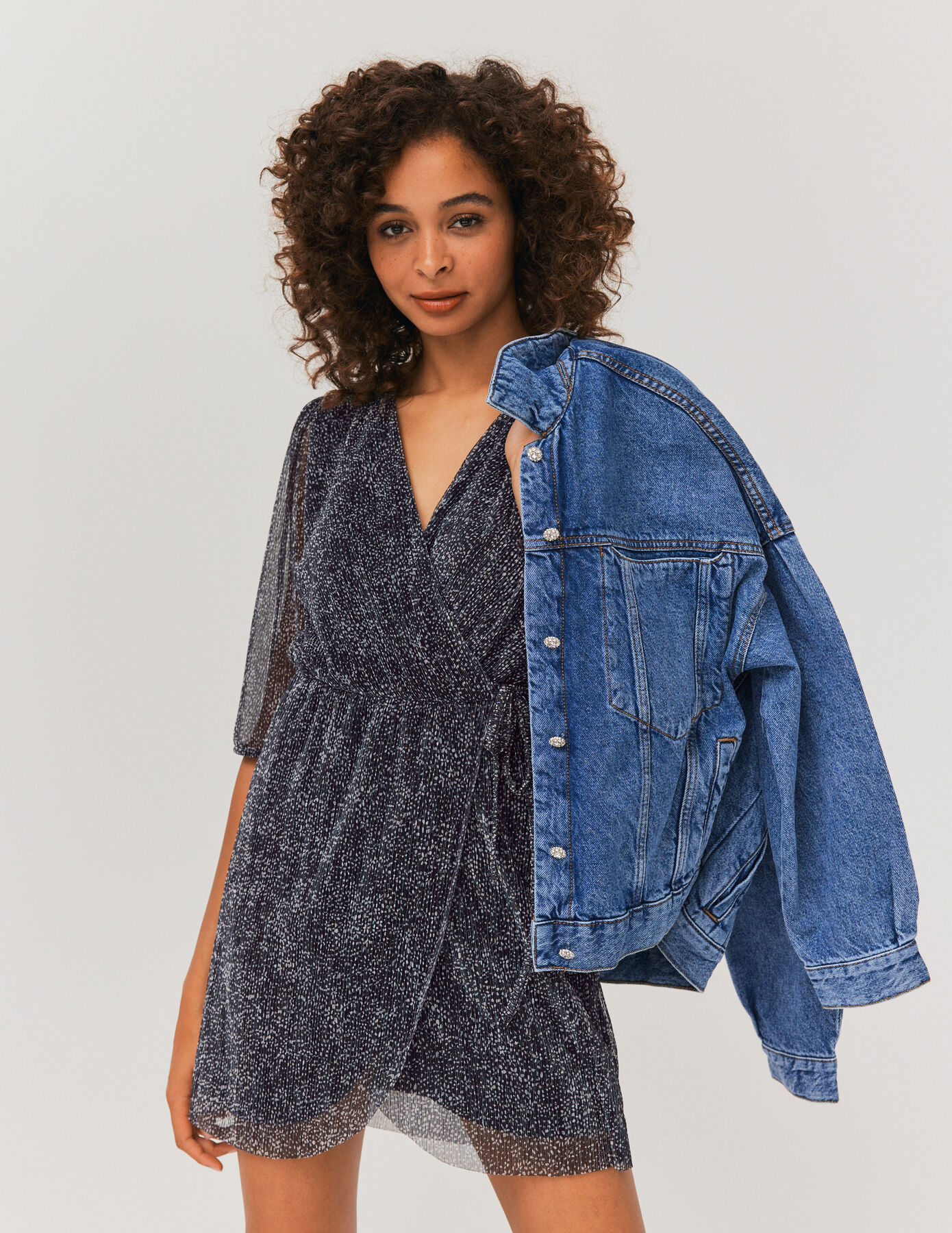 Robe plissée imprimée