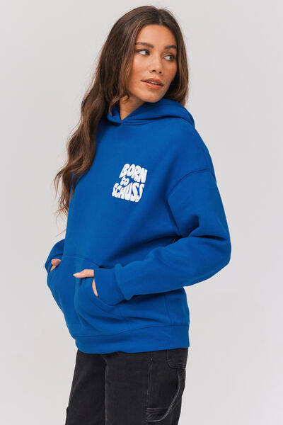 Sweat capuche oversize imprimé