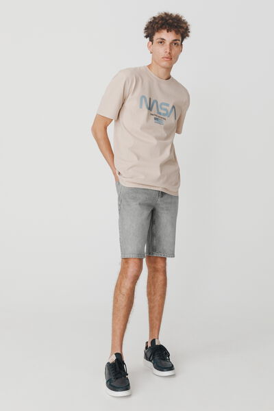 Bermuda jean gris en coton recyclé