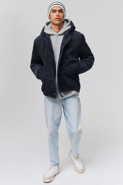 Blouson à capuche en velours
