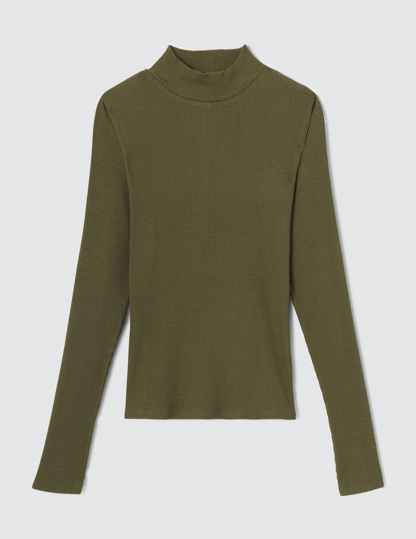 T-shirt col montant effet flammé