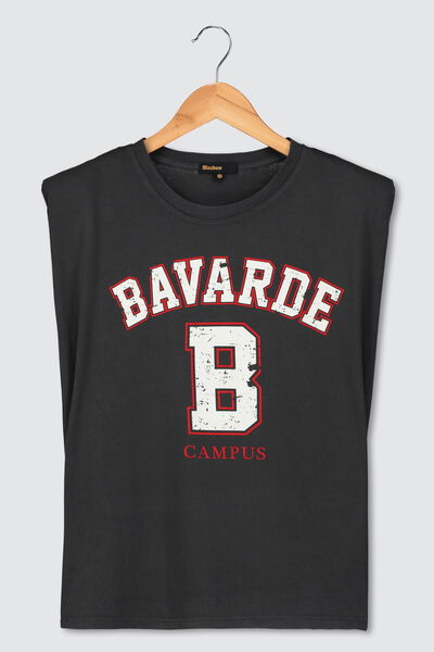 T-shirt épaulette "bavarde"