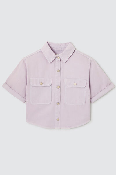 Veste coton manches courtes