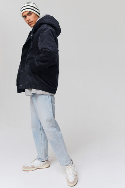 Blouson à capuche en velours