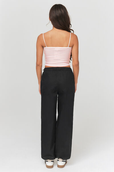 Top bustier rayé en coton