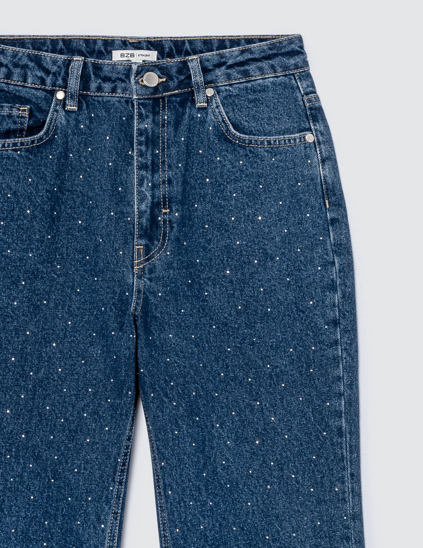 Jean straight à strass