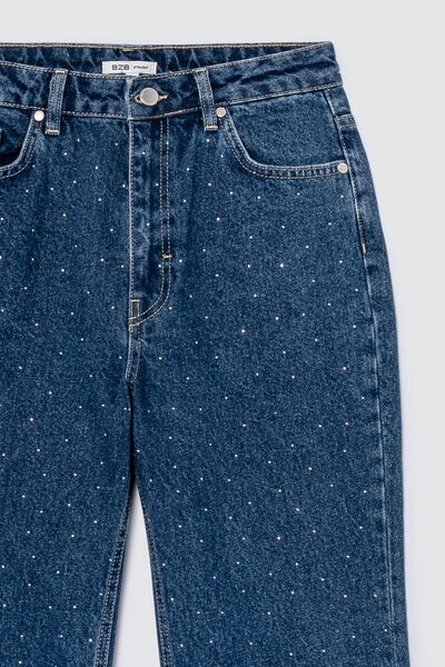 Jean straight à strass